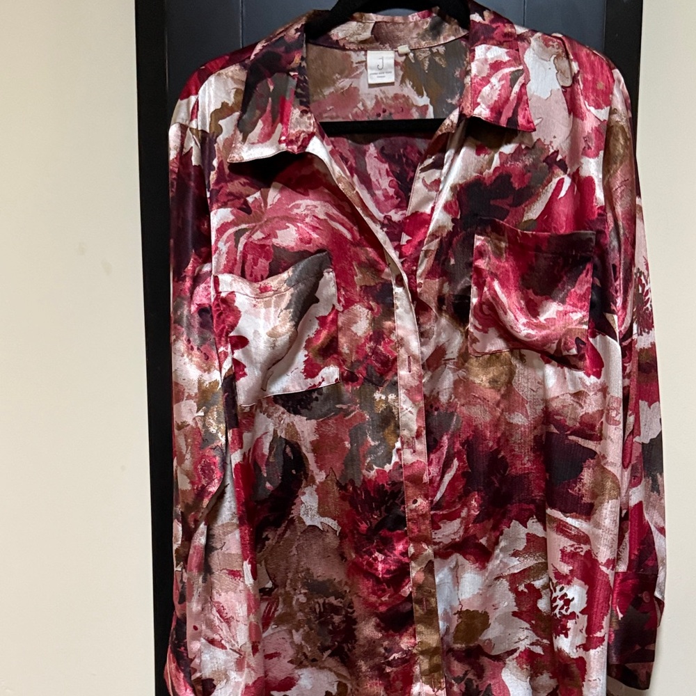 Floral Button-Up Blouse